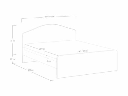 Кровать Сонум Emma Багама бежевый 140х200
