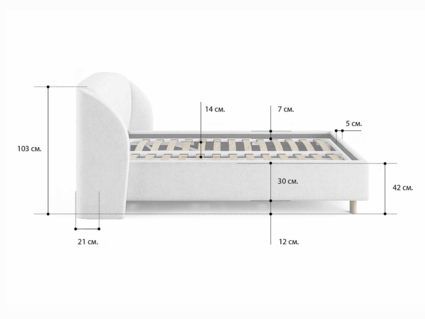 Кровать Сонум Valencia Кашемир Горчичный 160х190