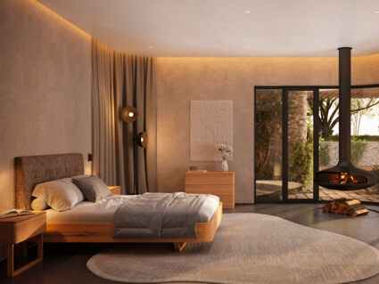 Кровать Rivi Charm Бук натуральный/замша Keytur 101 120х200