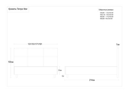 Кровать Димакс Петра new Сапфир с подъемным механизмом 271