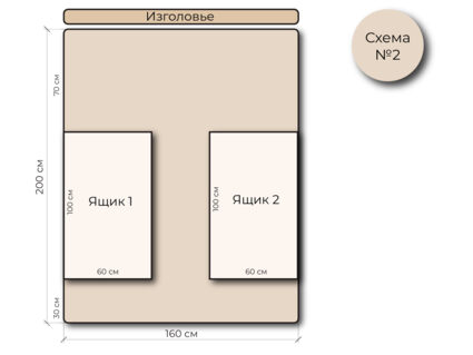 Кровать Mr.Mattress Site Box велюр Grey 160х195