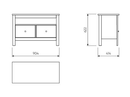 Тумба Гуд Лакк Сага 2 ящика белая/ясень 41х90