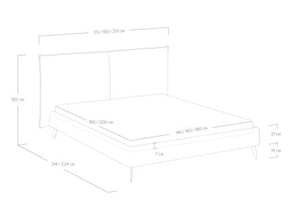 Кровать Сонум Dakota Багама бежевый 140х190