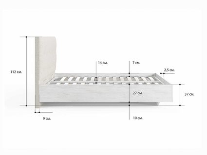 Кровать Сонум Vena Ясмунд + Кашемир Бежевый 140х200