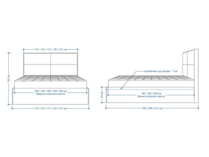 Кровать Lonax Марселла велюр Dolly-2 180х195