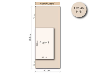 Кровать Mr.Mattress Site Box велюр Grey 160х195
