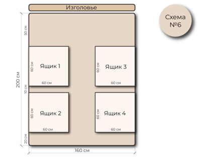 Кровать Mr.Mattress Site Box велюр Grey 160х195