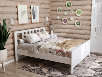 Кровать Гуд Лакк Сага белая 90х200