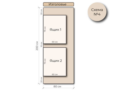 Кровать Mr.Mattress Site Box экокожа Beige 200х190