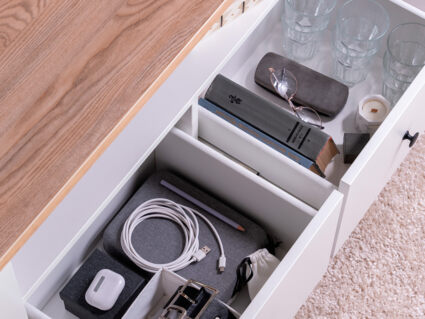 Тумба Гуд Лакк Сага 3 ящика белая/ясень