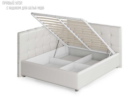 Кровать Nuvola Sabina угловая Velutto 26 (с подъемным механизмом) 180х200