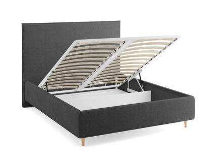 Кровать Сонум Eveline Микровелюр Кремовый (с подъемным механизмом) 90х200