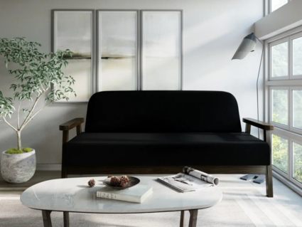 Диван Арско Флори Мини двухместный черный Длина 157 см