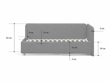 Кровать Сонум Capri Кашемир Бежевый (с подъемным механизмом) 80х200