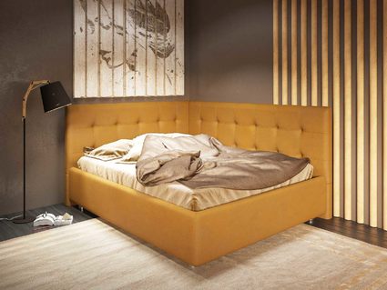 Кровать Nuvola Sabina угловая Velutto 26 90х190