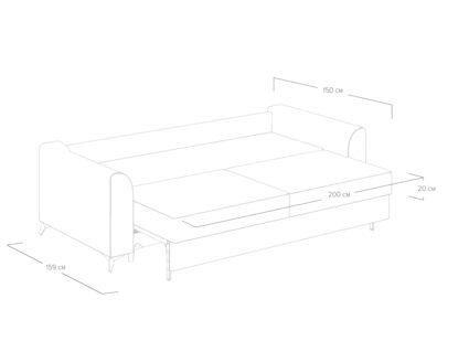 Диван Сонум Dario Тедди песочный Длина 240 см