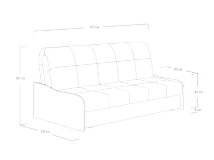 Диван Сонум Glen Микровелюр	кремовый Длина 170 см