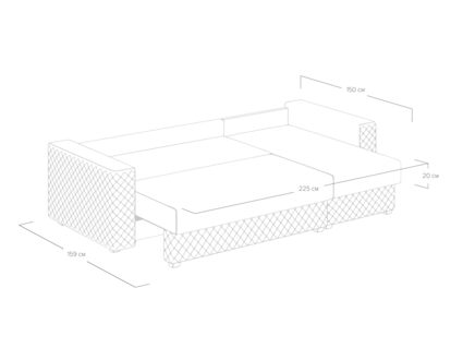 Диван Сонум Denver угловой Кашемир синий Длина 267 см